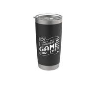 Divertente maglietta da gioco per ragazzo adolescente in pausa il mio gioco per essere qui Bicchiere termico in acciaio inox doppia parete