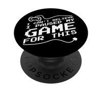 Divertente maglietta da gioco per ragazzo adolescente in pausa il mio gioco per essere qui PopSockets PopGrip Adesivo