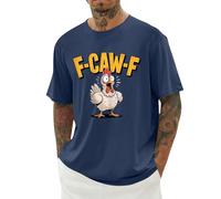 Divertente maglietta da uomo con gallo meme casual a maniche corte girocollo F-CAW-F maglietta per uso quotidiano estate urlo pollo top attività all'aperto, Marina Militare, L