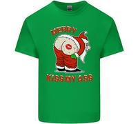 Divertente Maglietta Di Natale Per Bambini Merry Kiss My Ass