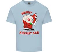 Divertente Maglietta Di Natale Per Bambini Merry Kiss My Ass