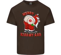 Divertente Maglietta Di Natale Per Bambini Merry Kiss My Ass