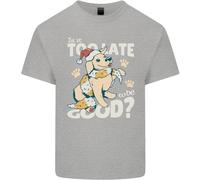 Divertente Maglietta Di Natale Per Cani Troppo Tardi Per Essere Buoni Bambini