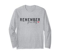 Divertente Maglietta Motivazionale Remember Your Why Maglia a Manica