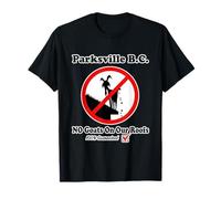 Divertente Maglietta Parksville BC No Goats On Our Tetti Maglietta