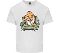 Divertente Maglietta Per Bambini Con Patata Sul Divano Che Guarda La TV