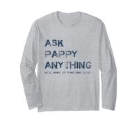 Divertente Maglietta Regalo per la Festa del papà per 60° Ask Pappy Anything Funny Maglia a Manica