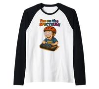 Divertente Maglietta retrò Autism - I'm On The Spectrum Maglia con Maniche Raglan