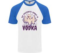Divertente Maglietta S/S Da Baseball Ghost Spirit Vodka Per Uomo Di Halloween