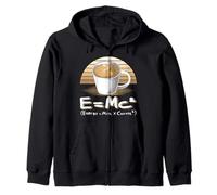 Divertente Maglietta scientifica E=MC2 Coffee Energy Milk Coffee Formula Felpa con Cappuccio