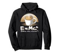 Divertente Maglietta scientifica E=MC2 Coffee Energy Milk Coffee Formula Felpa con Cappuccio