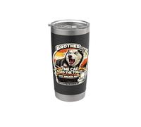 Divertente maglietta scioccata per il proprietario di un gatto Husky, regalo umoristico Bicchiere termico in acciaio inox doppia parete