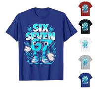 Divertente maglietta Six Seven 67 Meme per bambini e adolescenti Gen Alpha | Viral 6 7 Hands Slang e umorismo italiano Brainrot | Regalo di Natale alla moda per ragazzi e ragazze, abbigliamento a tema