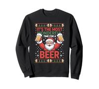 Divertente Maglione Natalizio con Birra It's The Most Wonderful Time Felpa