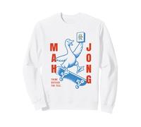 Divertente Mahjong Goose Pensa Prosperità Fuori La Piastrella Fa CAI Felpa