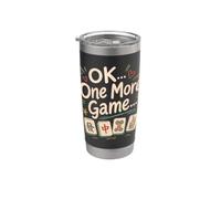 Divertente Mahjong Player Ok One More Game Tile Night Crew Bicchiere termico in acciaio inox doppia parete