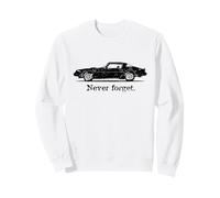 Divertente Mai Dimenticare retrò Classico Auto Vintage Silhouette Felpa