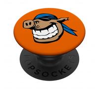 Divertente maiale faccia fumetto sorridente maiale fattoria animale illustrazione PopSockets PopGrip Adesivo