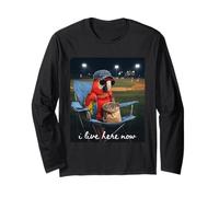 Divertente Mamma di Baseball Pappagallo Vivo Qui Ora Maglia a Manica