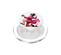 Divertente mamma impertinente sarcastico capelli disordinati madre stanca caffè divertente PopSockets PopGrip per MagSafe