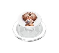 Divertente mamma impertinente sarcastico capelli disordinati madre stanca caffè divertente PopSockets PopGrip per MagSafe