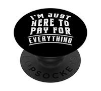 Divertente Mamma Papà Qui per pagare tutto Famiglia PopSockets PopGrip Adesivo