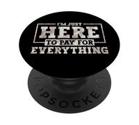 Divertente Mamma Papà Qui per pagare tutto Famiglia PopSockets PopGrip Adesivo