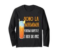 Divertente Mamma Rispetto E Spritz per la Festa della Mamma Maglia a Manica