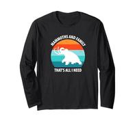Divertente Mammut Stone Age Ice Age Design Preistorico Maglia a Manica