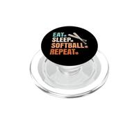 Divertente Mangia Dormire Softball Ripeti Softball Amante PopSockets PopGrip per MagSafe