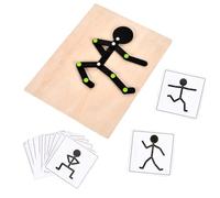 Divertente Manichino Di Legno,Giocattoli Di Modella Unico E, Divertenti E Creativi, Giocattolo Educativo In Legno Per, Forniture Per Migliorare La Creatività, L'Immaginazione, Le Motricità