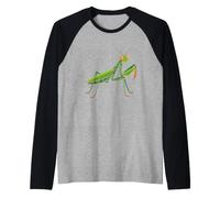 Divertente Mantide Pregante Pronto Sciopero Sarcastico Maglia con Maniche Raglan