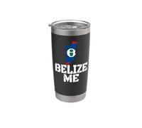 Divertente mappa del Belize Me Bandiera Caraibi Pride souvenir da viaggio Bicchiere termico in acciaio inox doppia parete