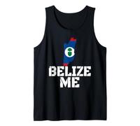 Divertente Mappa del Belize Me Bandiera Caraibi Pride Souvenir da Viaggio Canotta