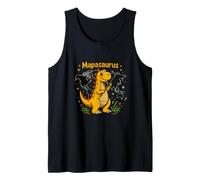 Divertente Mappa del Mondo Mapasaurus Dinosauro dicendo Canotta