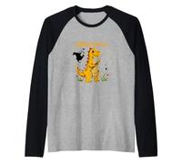 Divertente Mappa del Mondo Mapasaurus Dinosauro dicendo Maglia con Maniche Raglan
