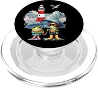 Divertente marittimo rane bambini ragazze ragazzi faro mare PopSockets PopGrip per MagSafe