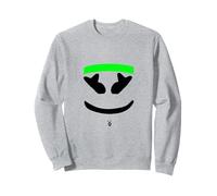 Divertente Marshmallow Angry Face con Fascia Verde Felpa
