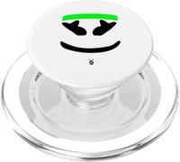 Divertente Marshmallow Angry face con fascia verde PopSockets PopGrip per MagSafe