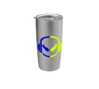 Divertente Marshmallow SmilingFace Carino Giallo Intenso Bicchiere termico in acciaio inox doppia parete
