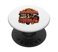 Divertente martello da costruttore fai da te che avverte questo non è un trapano PopSockets PopGrip Adesivo