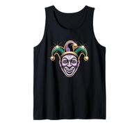 Divertente Maschera da giullare Mardi Gras Canotta