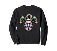 Divertente Maschera da giullare Mardi Gras Felpa