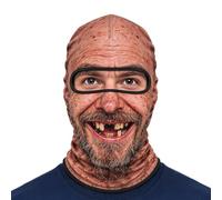 Divertente maschera da sci realistica con stampa di un uomo anziano | Coprisci elasticizzato divertente per inverno, all'aperto, moto, ciclismo, equitazione, pesca, sport, snowboard, Halloween