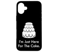 Divertente matrimonio Guest Cake Lover I'm Just Here For The Cake Custodia per iPhone 16 Plus