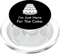 Divertente matrimonio Guest Cake Lover I'm Just Here For The Cake PopSockets PopGrip per MagSafe