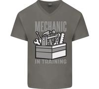 Divertente Meccanico In Formazione T-Shirt In Cotone A V