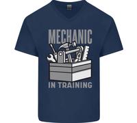 Divertente Meccanico In Formazione T-Shirt In Cotone A V