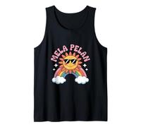 Divertente Mela Pelan Retro Groovy Rainbow Sunshine Canotta