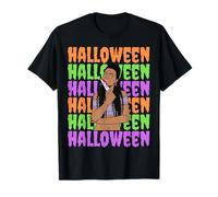 Divertente Melanina Halloween Ragazza Nera Magia Costume Sangue Spaventoso Maglietta